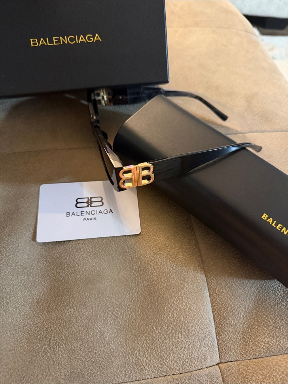 Balenciaga Black Rectangular Men’s Sunglasses - Picture 2 of 2